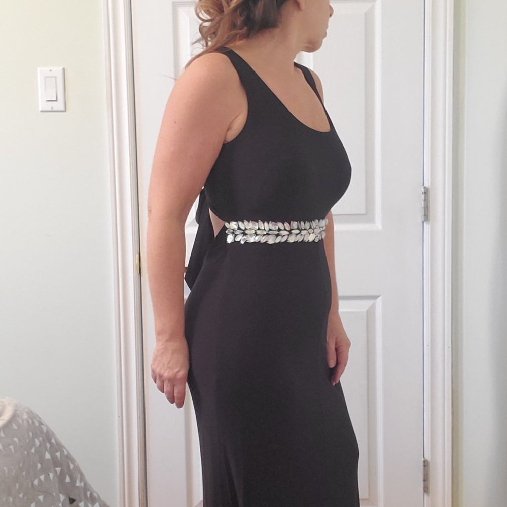 Stunning Open Back Rhinestone Dress - Picture 7 of 16